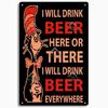 Funny Bar Metal Sign, Retro Plaque, Vintage Tin Sign, Alcohol Drinker, Pub, Club, Man Cave, Kitchen Wall Decoration