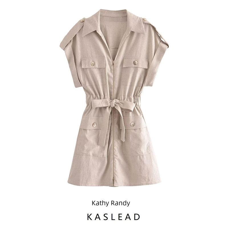 Kaslead Fashion Style Blended Overalls Linen