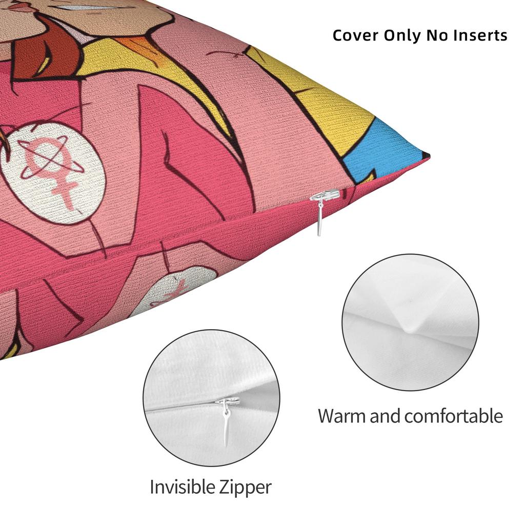 Anime Invincibles Pillow Case Soft Pillow Cover For Couch Sofa Bedroom Retro Trendy Pillowcases