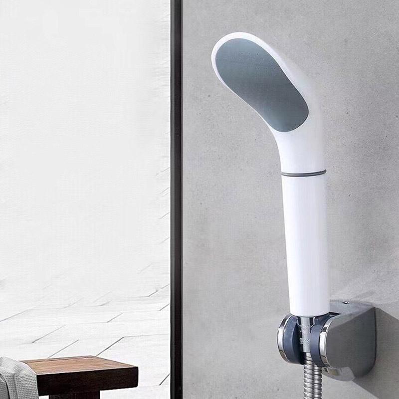 Pressurized Shower Head With Detachable Filter Handheld Spray Head White Japanese Curved Shower Head