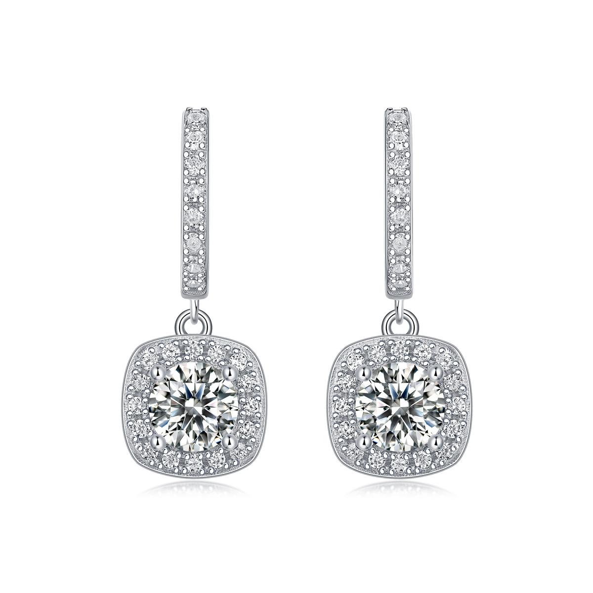 

Серьги из серебра 925 пробы с муассанитом, длинные серьги Dream, украшения для ушей