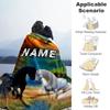 Black White Horse Customize Your Name Blanket Cozy Customizable Blanket Soft Warm Cozy Suitable for Nap Bedding Office Bed All-Season Use