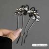Rhinestones U-Shaped Hair Sticks Butterfly Hair Stick for Women Bun Comb Hanfu Metal Hair Clips Hair Accessories Hairpin