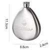 Creative Mirror And Wire DrawingWater Droplet Shape Hidden Hip Flasks With Funnel For Men And Women Small