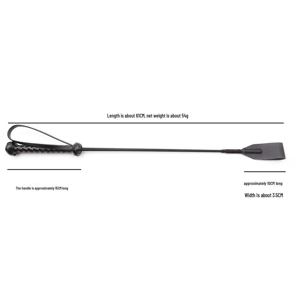 Hand-Woven Leather Whip Cane Paddle - Flirting & Discipline Toy