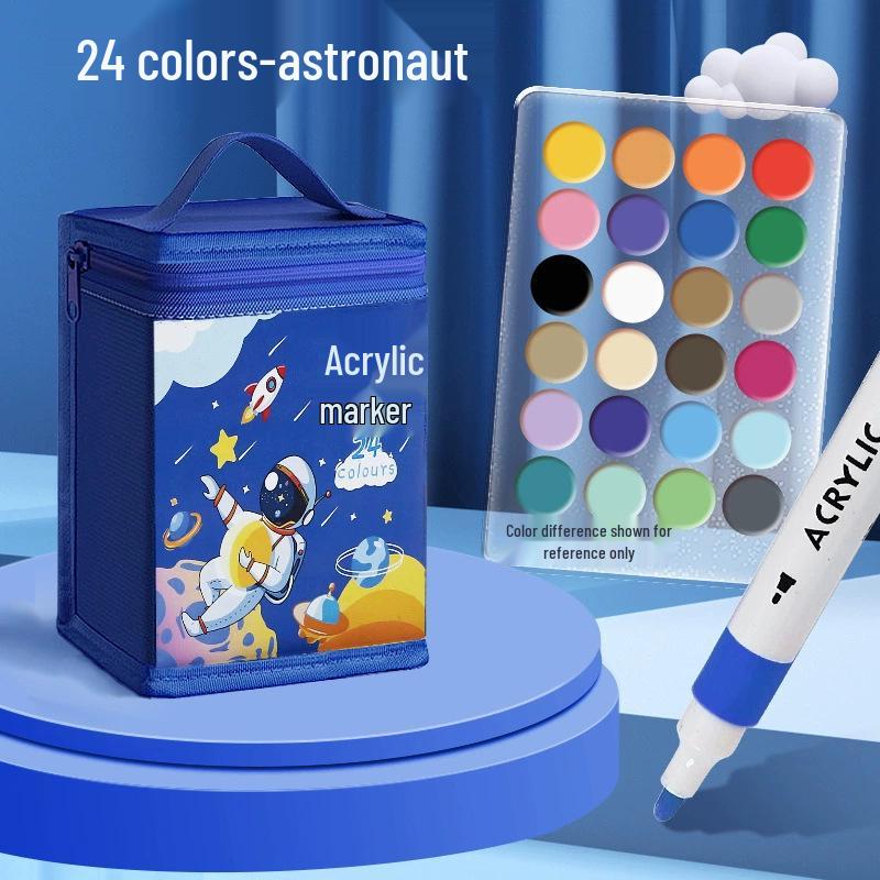 Acrylic Marker - Washable, Non-Bleed, Quick-Drying, Layerable, Waterproof Pen for Art & School.