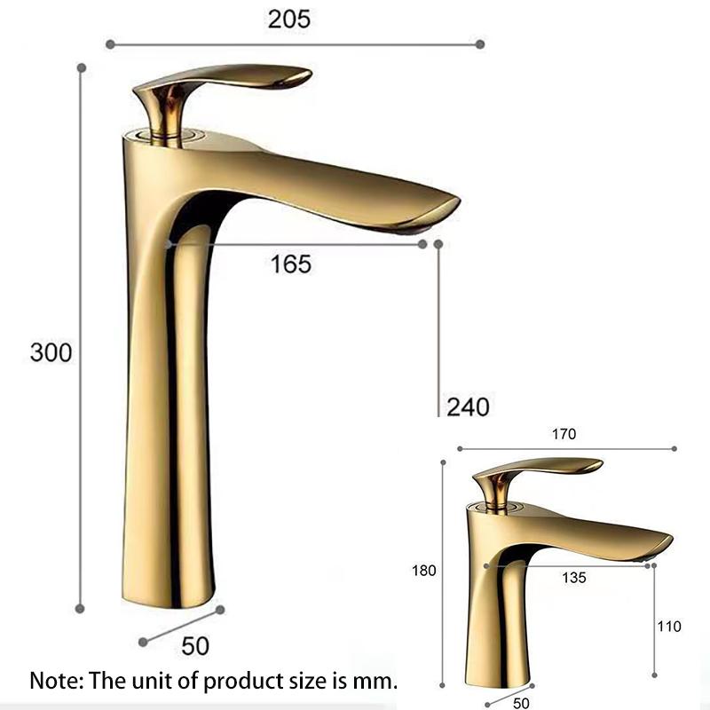 Golden Maple Leaf Basin Faucet For Hot And Cold Household Use Raised Washbasin Washbasin Countertop Basin Single Hole Faucet