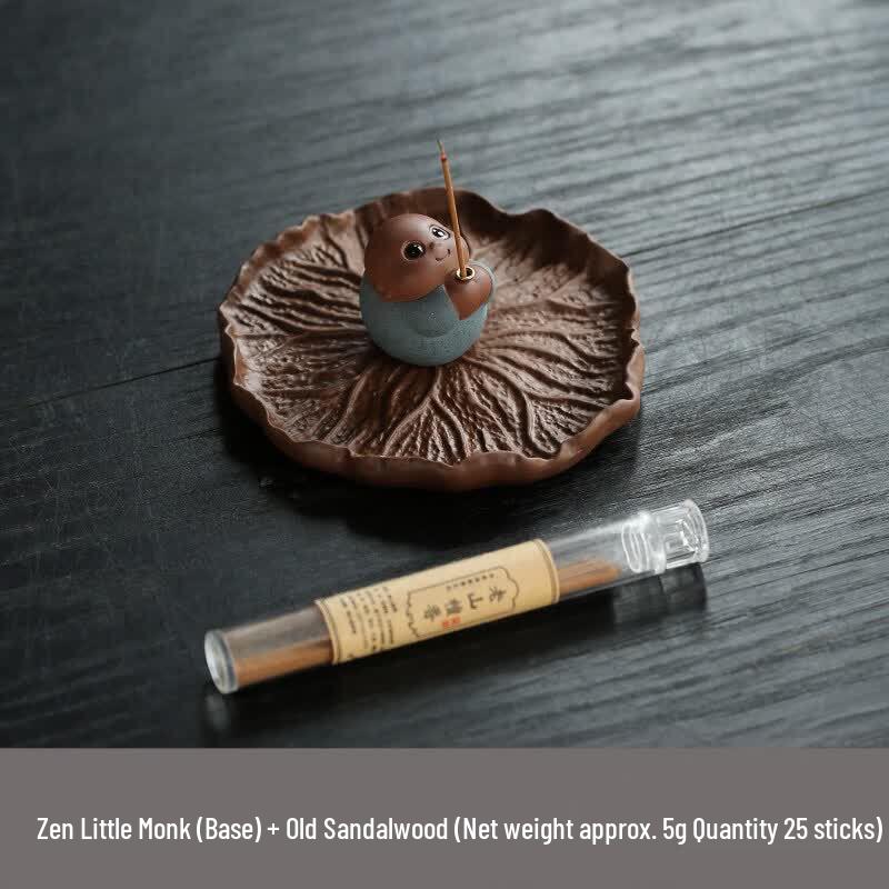 Zisha Clay Little Monk Incense Holder & Tea Pet