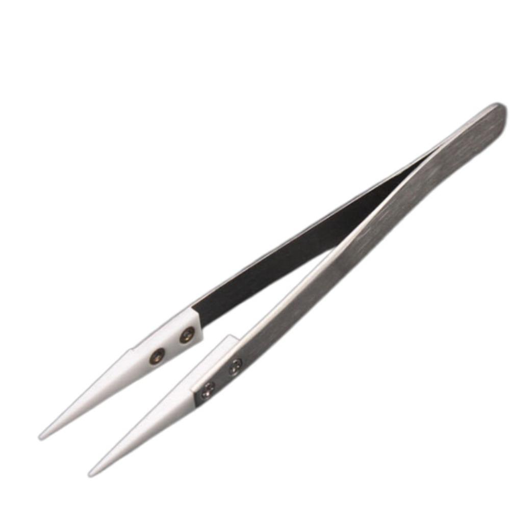 Stainless Steel Ceramic Tipped Tweezers Ceramic Electronic Soldering Tweezers Industrial