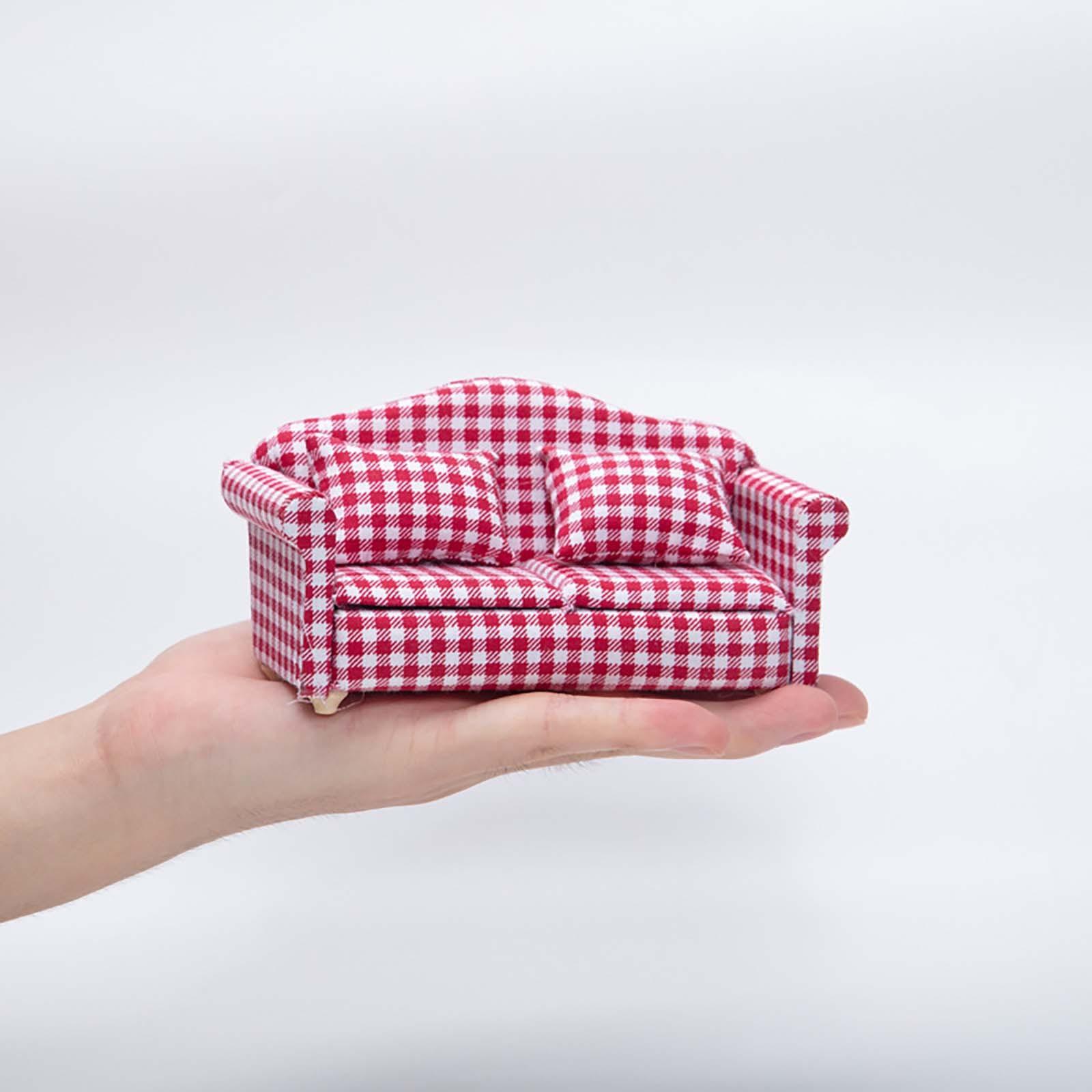 

1:12 Милых Двухместных Диванов Декор Кукольного Домика Миниатюрные Аксессуары Мини Симуляция Диванов Мебель Домашний Декор One Size