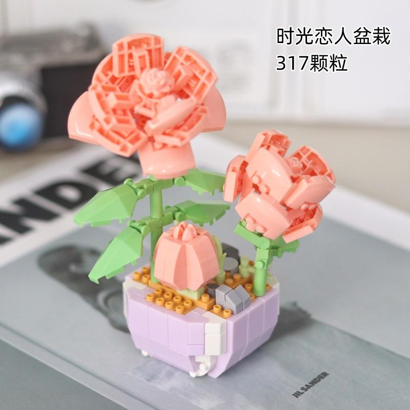 Flower Bouquet Mini Building Blocks Set Mini Blocks for Kids Girls 7 To 12 Years Old Bricks Educational Children Puzzle Game Toy