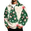Men's Casual 1/4 Zip Mock Neck Sweatshirt with Christmas Print Pullover