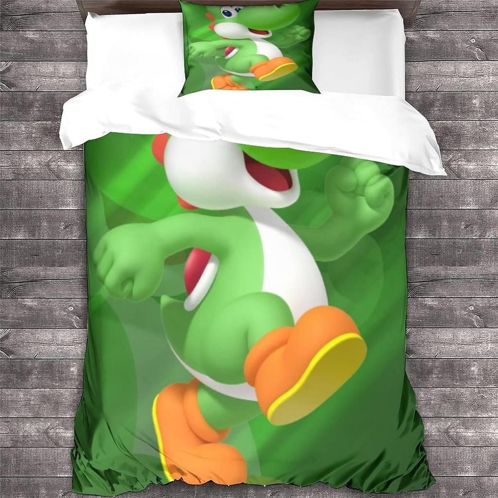 Game Yoshi’s Island Duvet Cover Pillowcase Bedding Set Adult Boy Girl Bedroom Decoration Children Single Double Large Size