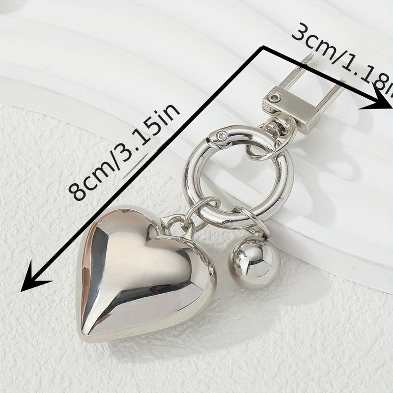 1pc Heart Keychain Love Theme Key Ring Purse Bag Backpack Car Charm Earphone Accessory, Gift For Valentine's Day