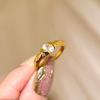 Vintage Simple Style Zircon Star Rings for Women New In Light Luxury Fashion Rings Party Wedding Women's  Gift