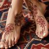 Henna Tattoo Stickers, Red Brown Waterproof Lace Temporary Tattoos, Indian Mehndi Body Art for Hands Feet, Festival Makeup