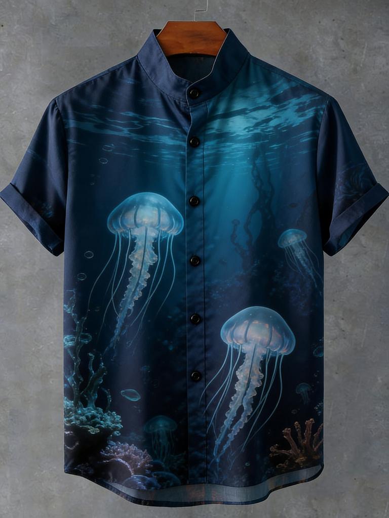 New Men's Summer Cool Short-Sleeve Shirt with 3D Print – Men's Hawaiian Vacation Outdoor Top