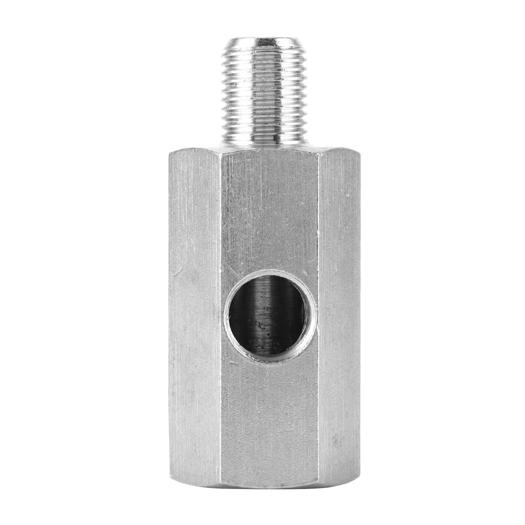 Oil Pressure Sensor Adapter NPT Tee Male to Female1/8in to M10x1.0 Turbo Supply Line Gauge Fitting Oil Pressure Sensor Adapter