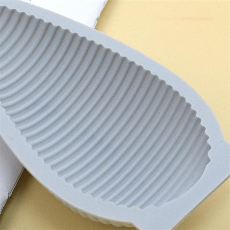 1/3 Cavity Vertical Striped Shell Silicone Mold Water Drop Mousse Chocolate Pudding Baking Diy Candle Making Mould