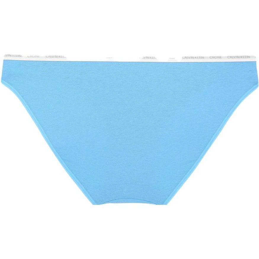 Calvin Klein Logo Print Bikini Thong Women Underwear Blue QD3785-CW0