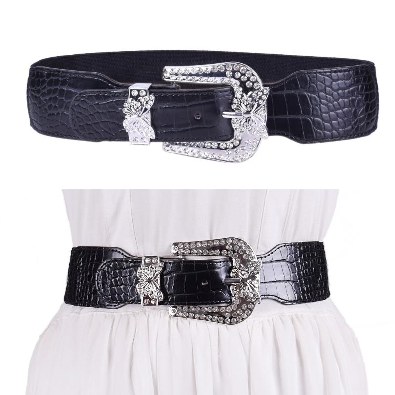 Luxurious Trendy Waist Belt PU Waistband Costume Underbust Wide Waist Body Jewelry for Party Jeans Belt Dress Chain