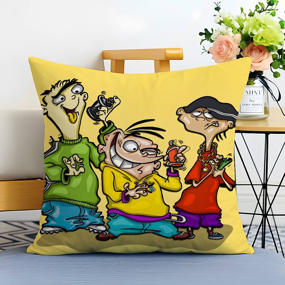 Anime E-Ed Edd N Eddy-MT Cartoon Pillow Case Printed Brushed Fleece Pillow Baby Skin-Touch Eco-Friendly Dye-Sublimat