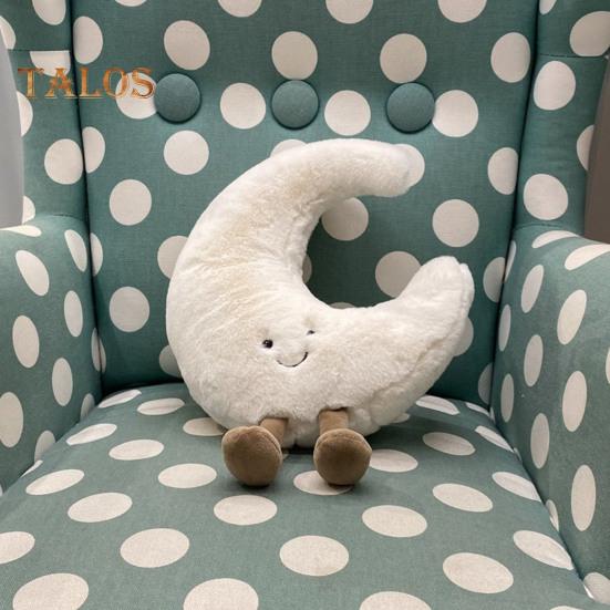 Peluche Souriante Soleil Et Lune - Coussin Doux 35 Cm Pour Enfants, Câlins Et Décoration