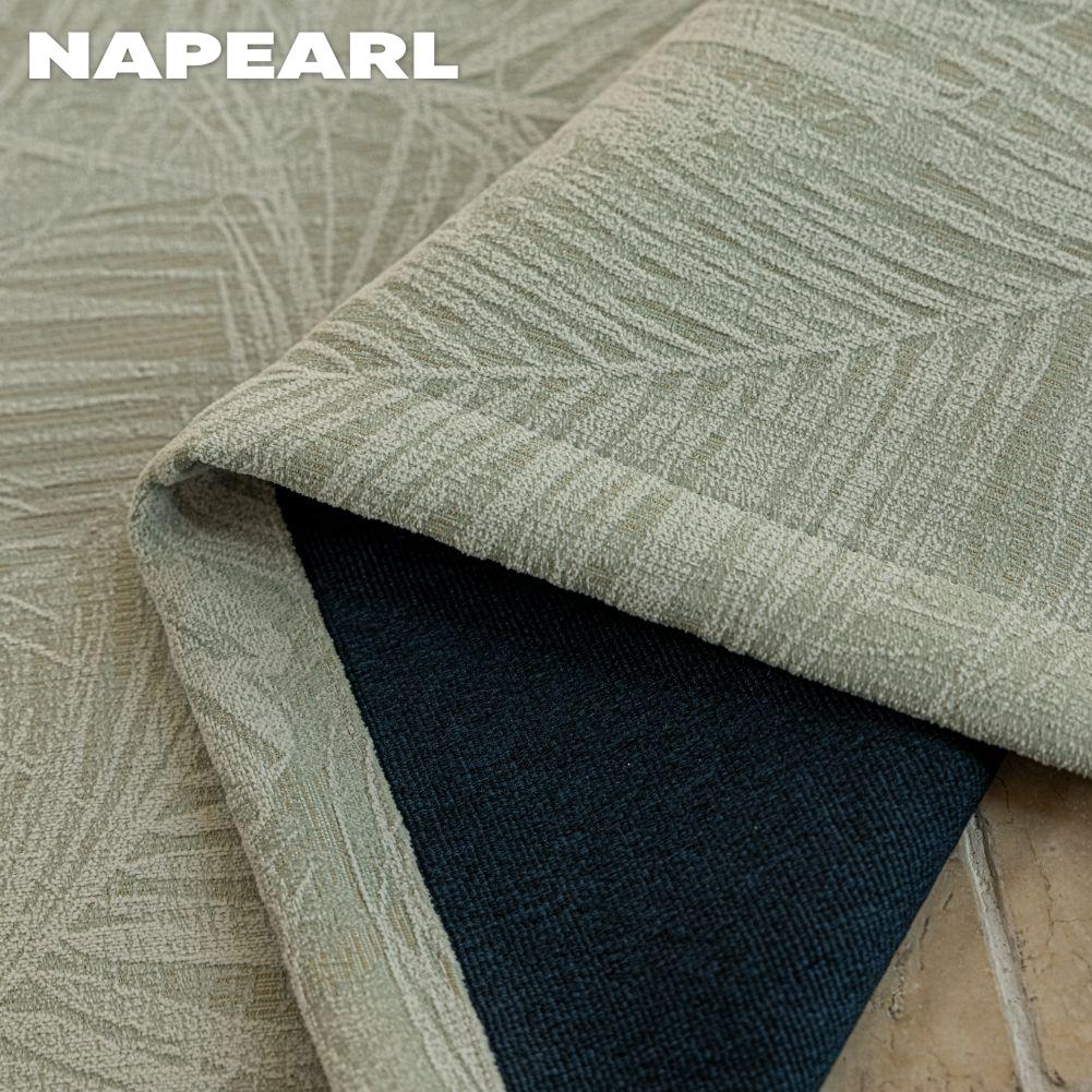 1PC NAPEARL French Cream Curtains Relief Curtains Jacquard 95% Blackout Curtain for Bedroom Living Room Balcony Window for Home Decor