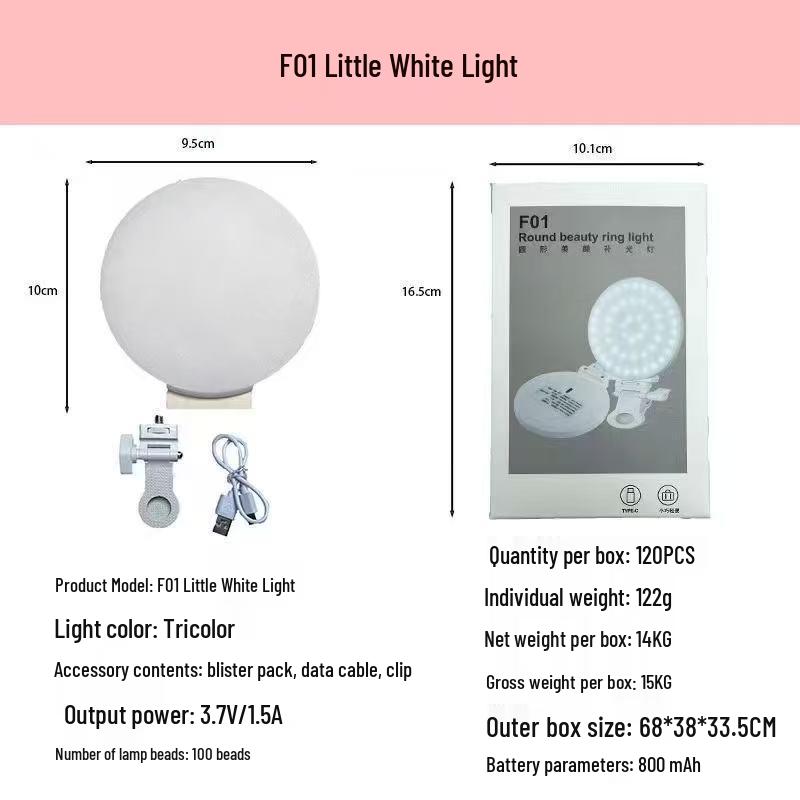 Ansteckbares tragbares Fülllicht für Telefone & Laptops