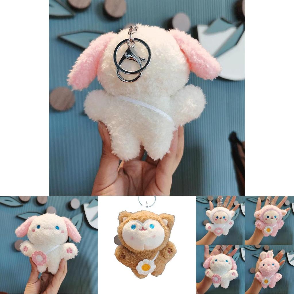 Adorable Plush Sheep Backpack Buddy Cute Animal Doll Bag Keychain Toy Gift