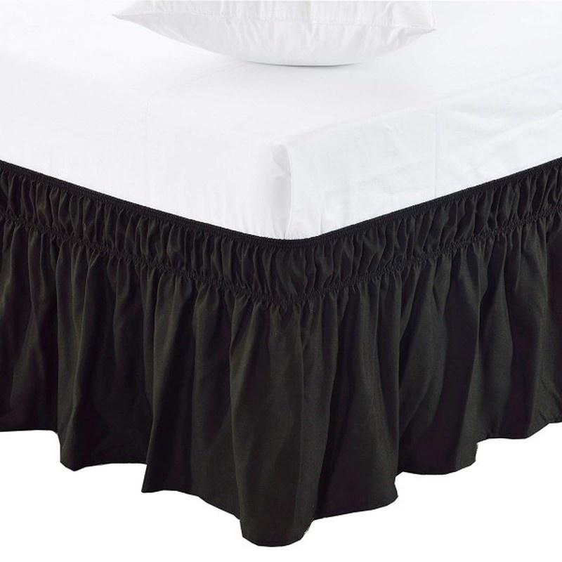 Hotel Bed Shirts Elastic Bed Skirt Dust Ruffle Pastoral Style Fit Bedspread Queen Bed Skirt  Ruffled Bed Skirts
