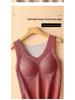 Women's Seamless Self-Heating Velvet Thermal Underwear with Chest Pads & Thick Inner Lace.