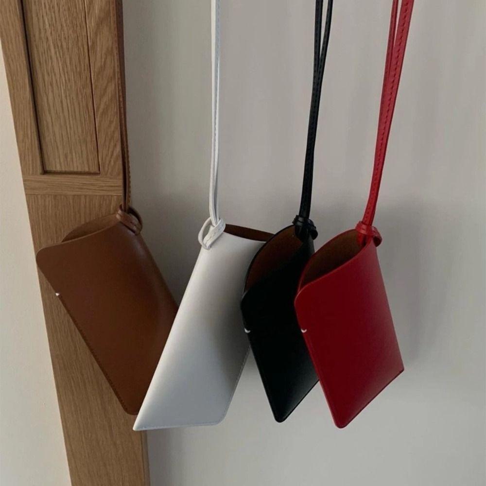 Halter String Chain Pu Leather Eyeglasses Case Multi-Function Sunglasses Storage Clip  Outdoor