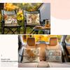 4Pcs/Set 45X45Cm Light Brown Autumn Floral Grid Pillowcase Bedroom Sofa Living Room Cushion Cover 100% Polyester Home Decor