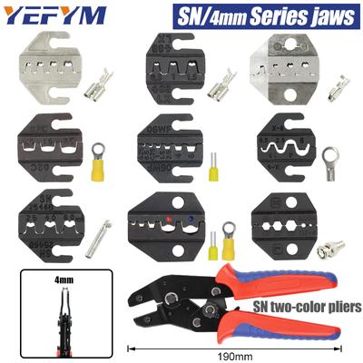 Pince à sertir SN/4mm, mâchoire pour TAB 2.8 4.8 6.3 C3 XH2.54 2510, outils de terminaux de tubes d'isolation de prise (largeur de mâchoire 4mm/pince 190mm) YEFYM