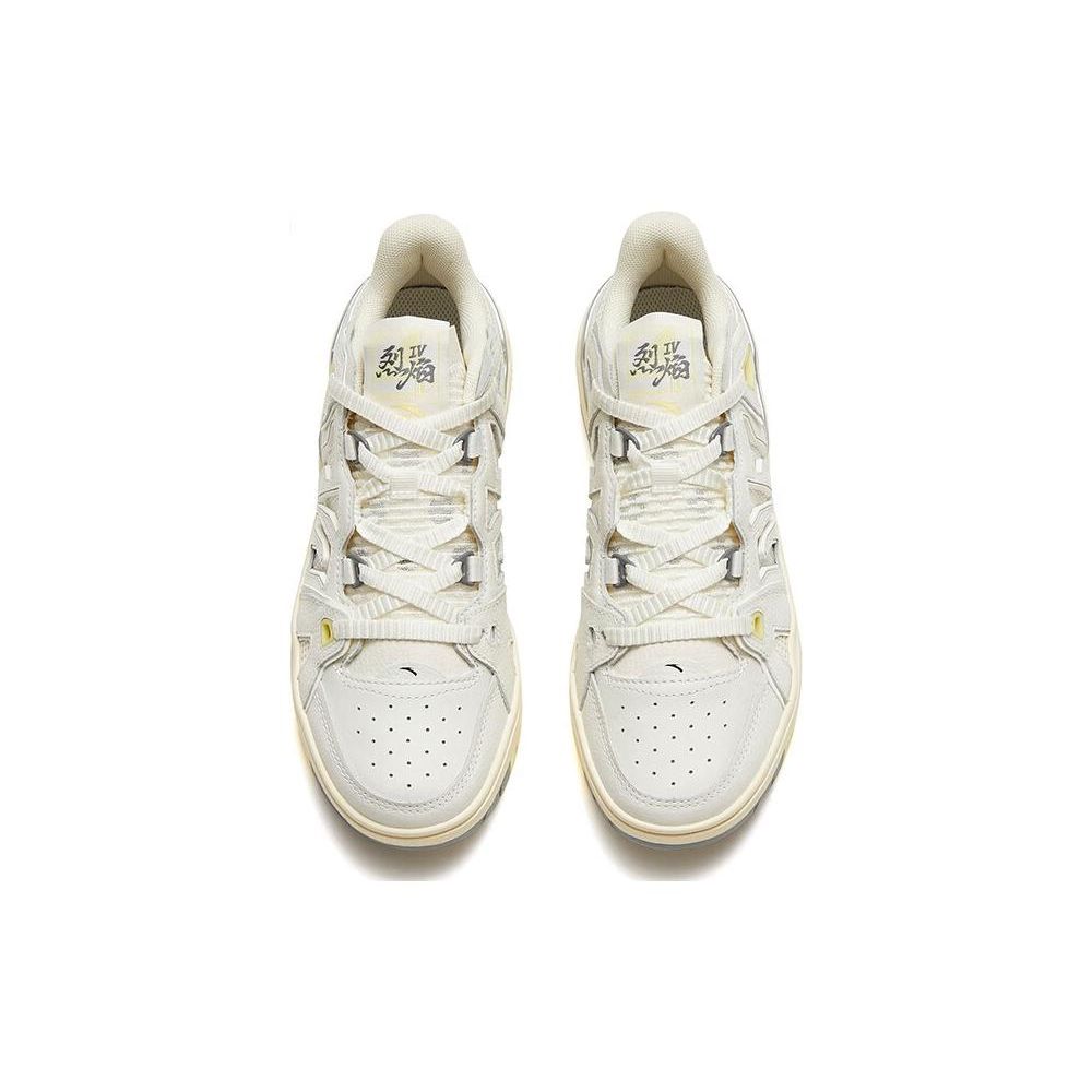 Anta Flame 4.0 Slip Resistant Durable Low Top Skate Shoes Women skate shoes Ivory-White 122328090-1
