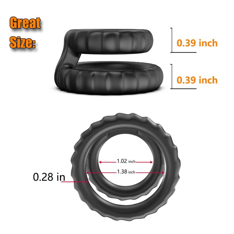 6Pcs Silicone Penis Ring Set Cock Rings Erection Enhancing Delay Ejaculation Soft Stretchy Adult Sex Toys For Men Couples Gay