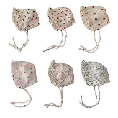 Adjustable Lace Baby Girl Bonnet Hat Princess Style Summer Cap Cute & Comfortable Baby Hat for Newborn Infant Princess