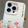 Cute Cartoon Phone Case for iPhone 13/14 Pro, 15 Pro Max/16 Pro/17 - Silver