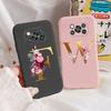 Letter Case For Poco X3 NFC PocoX3 Pro Back Cover Retro Flowers Pink Black Soft TPU Initial Fundas For Xiaomi Poco X 3 Pro Coque