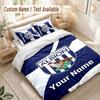 Custom Name Bedding Set 3 PiecesWest Bromwich Albion FC Print Duvet Cover + 2 Pillowcases Soft Bed Decor