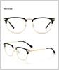 Men's Ultralight Browline Titanium Eyeglass Frame with Anti-Blue Light Lenses, Prescription-Ready