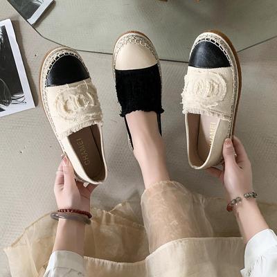 Vissersschoenen dames kleine geur wind dikke zool geweven comfort canvas schoenen platte casual damesschoenen