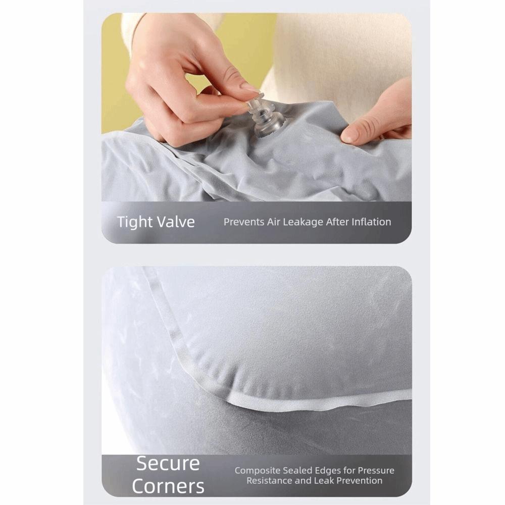 Press-to-Inflate Inflatable Booster Seat Fabric Waterproof Portable Foot Rest Comfortable Breathable Heighted Footrest Pillow