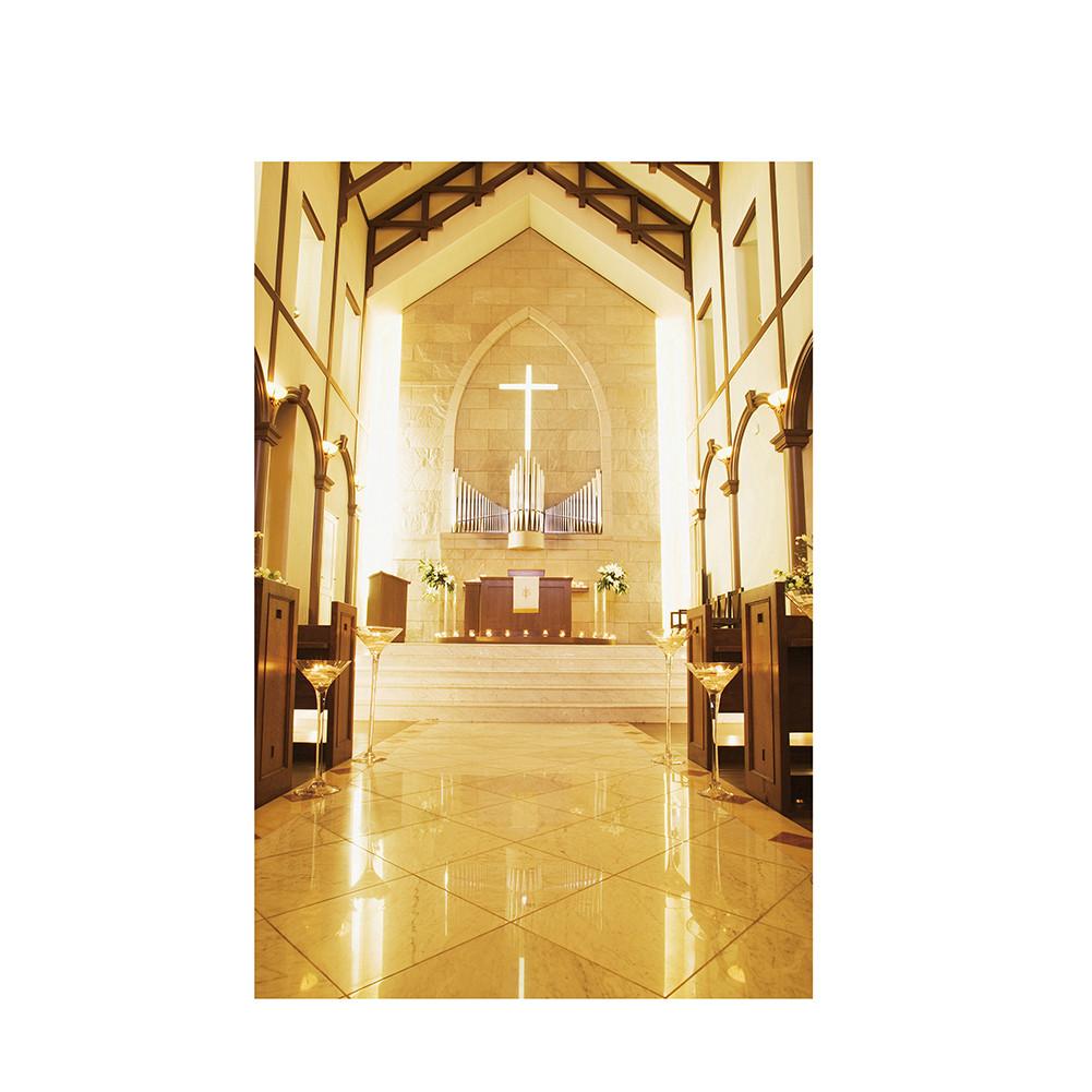 Church Backdrop for Halloween Christmas Party Decor,Photo Booth Studio Props,Home&Event Backgrounds,Wedding Decor