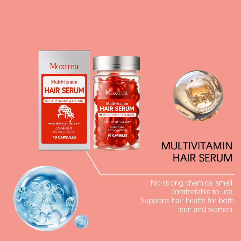 Vitamin Oil Hair Repair Serum Capsules Split Ends Nourishing Damaged Hair Nutrition Formula 40 Piece Set