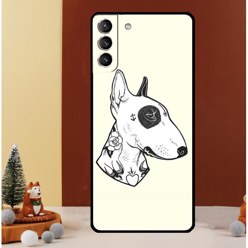 English Bull Terrier Dog Case For Samsung Galaxy S24 Ultra S23 S22 S21 S20 FE Note 20 S8 S9 S10 Note 10 Plus Cover