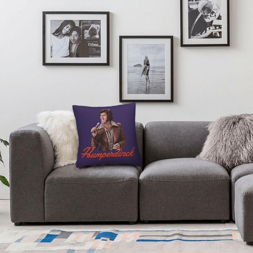 Engelbert Humperdinck Quadratische Kissenhülle Polyester Leinen Samt Kreativ Reißverschluss Dekorative Kissenhülle Zimmer Kissenbezug