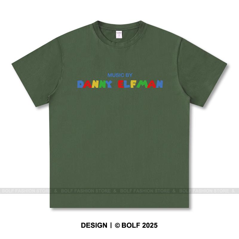 Women's Music By Danny Elfman Printed T-Shirt 100% Cotton Oversized Graphic Tees for Men Summer Tops Film Score Streetwear