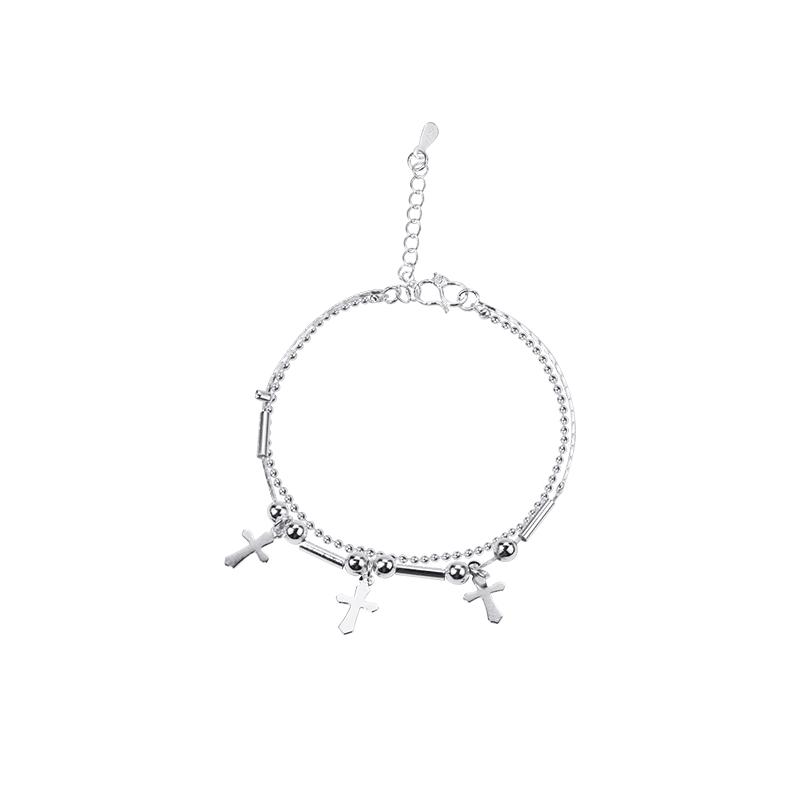 Cheville Croix Argentée Tendance - Bijoux de Pied pour Femmes les Plus Vendus de l'Été